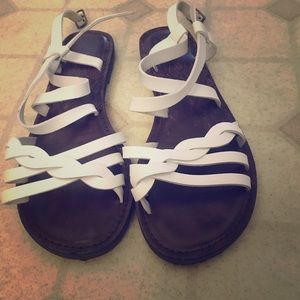White sandals